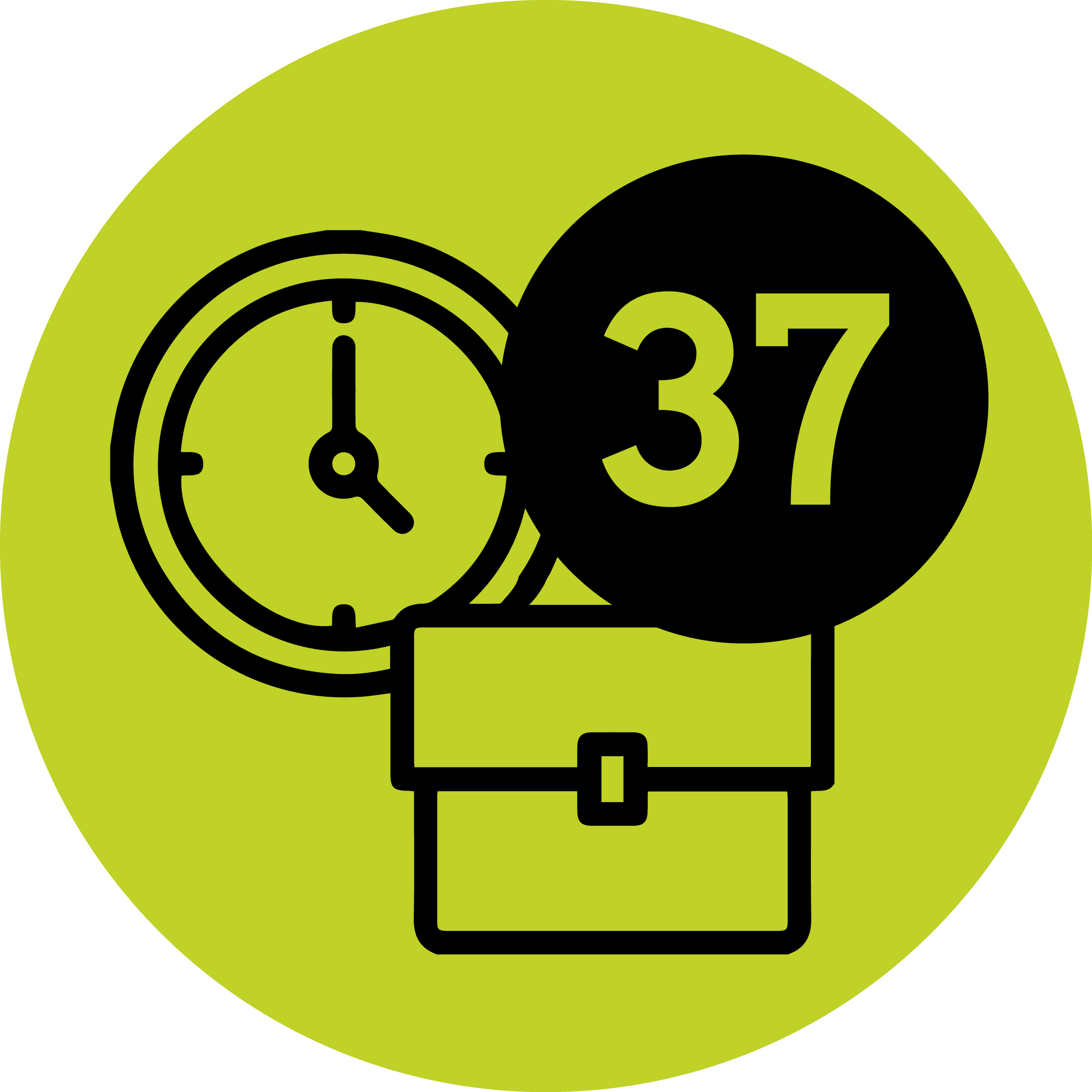 Full-time employment contract of 37 hours per week